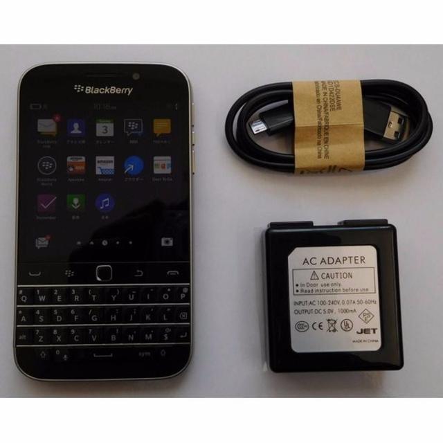 美品！SIMフリーBlackBerry Classic Q20 SQC100-4Black6132