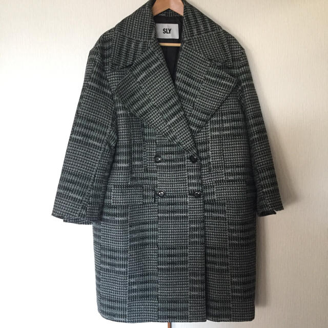 SLY(スライ)のSLY sailor collar over wool coat レディースのジャケット/アウター(チェスターコート)の商品写真