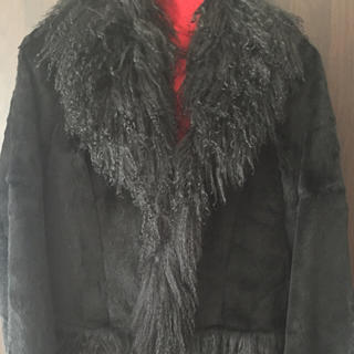 お値下げ　毛皮ジャケット  (首 フロント部  裾  ファー)(毛皮/ファーコート)