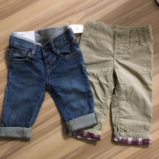 ベビーギャップ(babyGAP)のbabygap80〜90新品ズボン2本セット(パンツ)