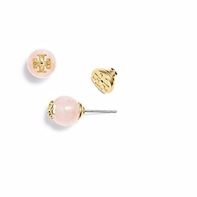 Tory Burch(トリーバーチ)のTory Burch Rose Quartz Logo イヤリング ピアス レディースのアクセサリー(イヤリング)の商品写真