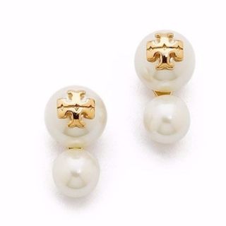 トリーバーチ(Tory Burch)のTORY BURCH Crystal  Double Stud イヤリング(ピアス)