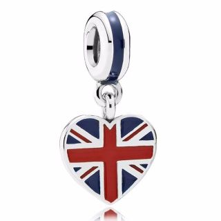PANDORA Britain Heart Flag ペンダント チャーム(チャーム)