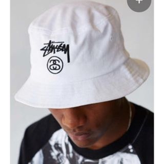 ステューシー(STUSSY)のステューシー バケツハット ホワイト(ハット)