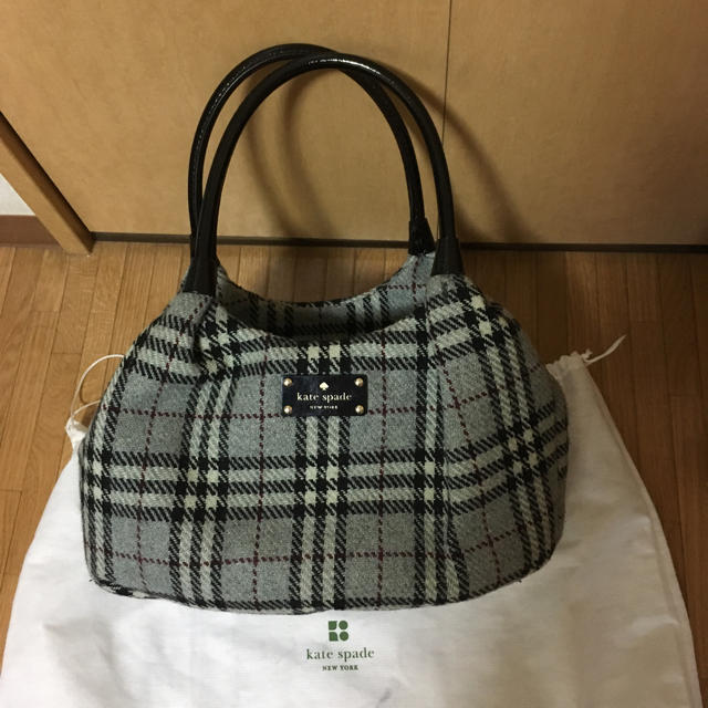 美品 kate spade ウールハンドバッグ