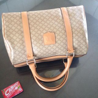 セリーヌ(celine)のセリーヌマカダム柄ボストン🎀ベージュ×ベージュ🎀美品です( •̀∀•́ )(ボストンバッグ)