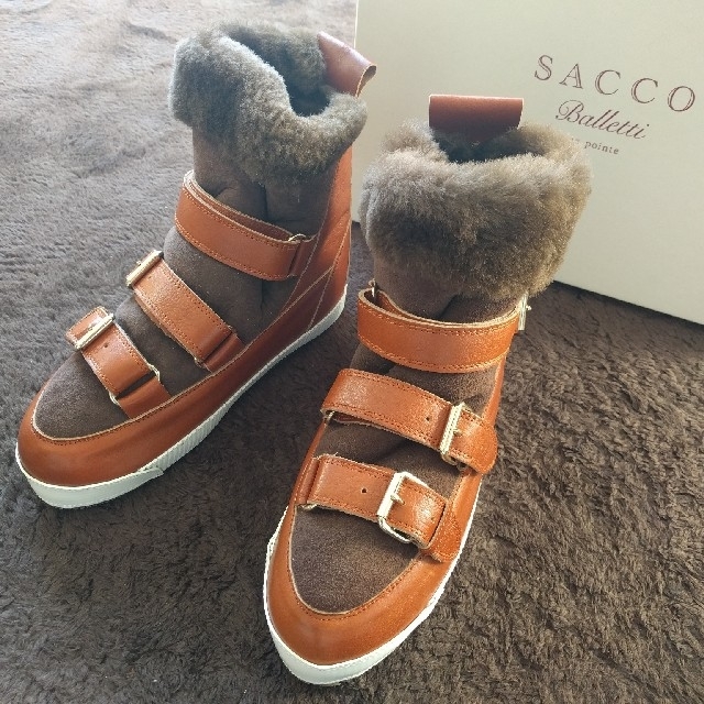 新品◇SACCOballetti/4.8万円インヒールムートンブーツM - www