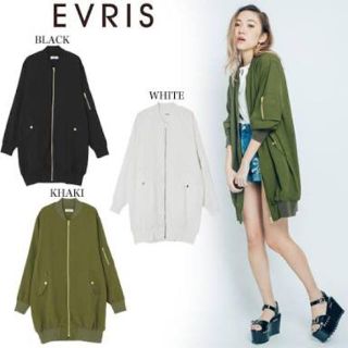 エヴリス(EVRIS)のEVRIS ジョーゼットロングMA-1ブルゾン(ブルゾン)