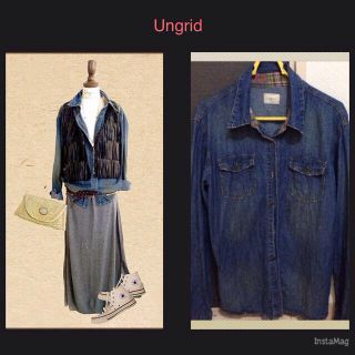 アングリッド(Ungrid)のUngridチェックレイヤードデニムSH(シャツ/ブラウス(長袖/七分))