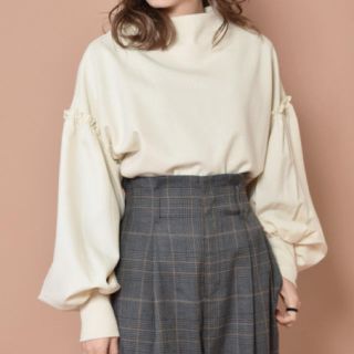 ダブルクローゼット(w closet)のw closet 異素材切替ボリューム袖プルオーバー エクリュ(カットソー(長袖/七分))