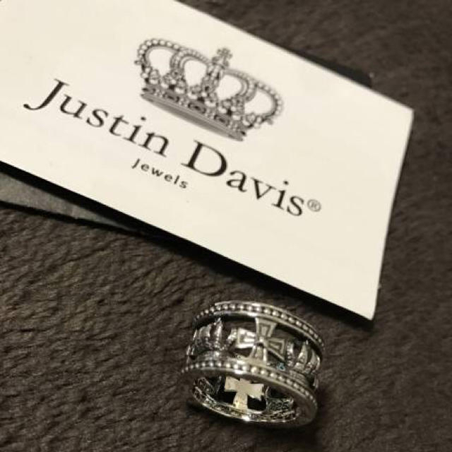 新品◆JUSTIN DAVIS◆FAME RING◆9号◆クラウンリング◆クロム