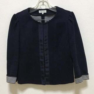 トゥービーシック(TO BE CHIC)のトゥービーシック ノーカラージャケット(紺)(ノーカラージャケット)