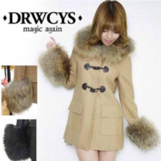 【新品未使用】DRWCYS リアルファー バッグ キャメル