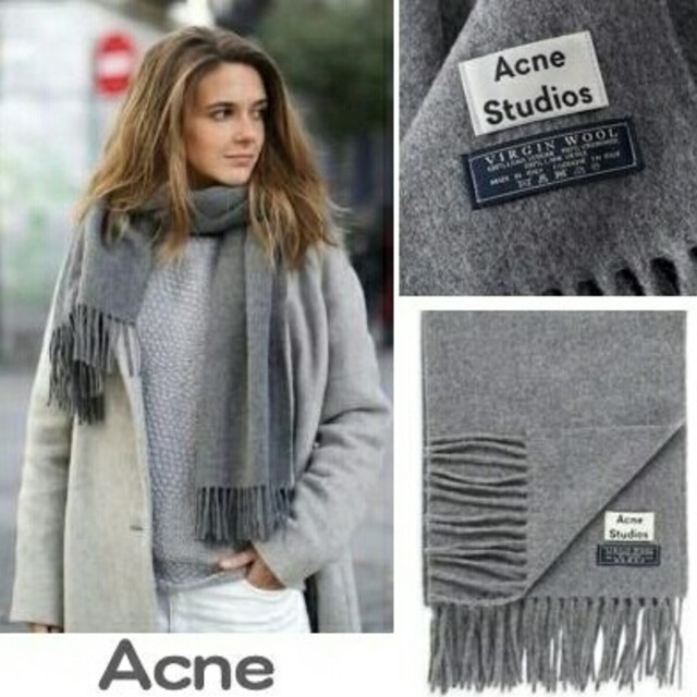 ACNE - AcneStudiosアクネマフラーメランジグレー正規品の通販 by