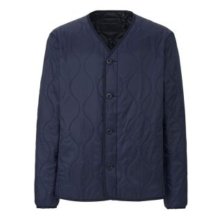 ユニクロ(UNIQLO)のユニクロ MEN ウォームパデットミリタリージャケット Mサイズ／ネイビー 新品(ミリタリージャケット)