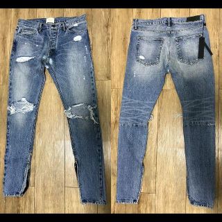 フィアオブゴッド(FEAR OF GOD)の【確実正規】FEAR OF GOD SELVEDGE 4thデニム W34(デニム/ジーンズ)