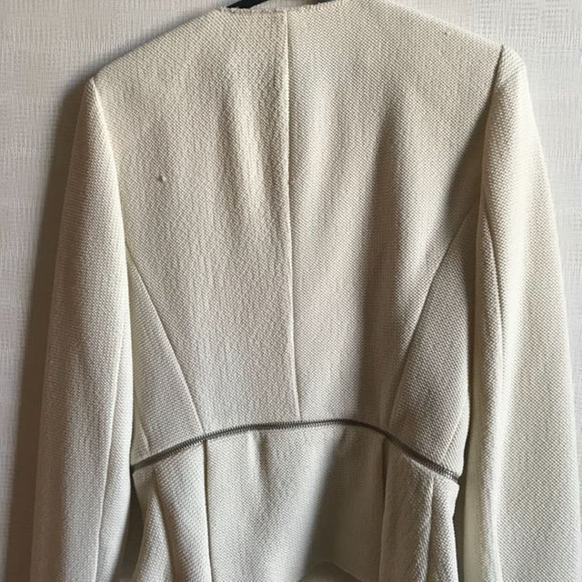 ZARA(ザラ)のザラ ニットジャケット ノーカラー レディースのジャケット/アウター(ノーカラージャケット)の商品写真