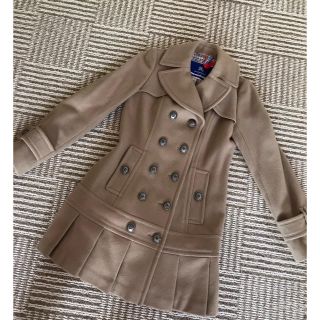 バーバリーブルーレーベル(BURBERRY BLUE LABEL)の美品 バーバリーブルーレーベル プリーツ コート (ピーコート)