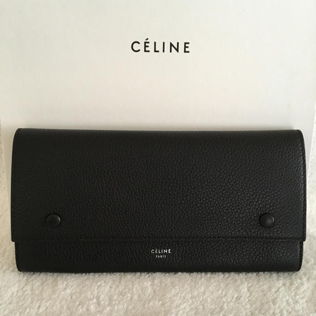 60％OFF】 celine バイカラー サイフ 黒 長財布 セリーヌ 美品 財布