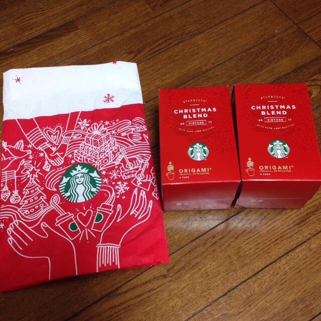 Starbucks Coffee(スターバックスコーヒー)のオマケ有♡スターバックス オリガミ クリスマスブレンド 食品/飲料/酒の飲料(コーヒー)の商品写真