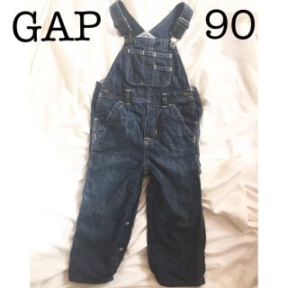 ベビーギャップ(babyGAP)のギャップ 90㎝ オーバーオール 裏地付 股ボタン ストレッチ無(パンツ/スパッツ)