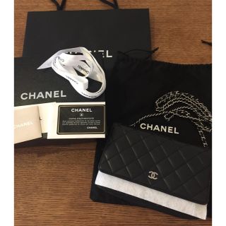 シャネル(CHANEL)の交渉中 シャネル チェーンウォレット ラムスキン ブラック(ショルダーバッグ)