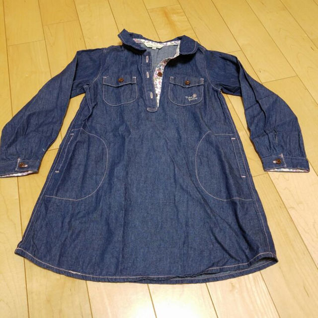 3can4on(サンカンシオン)の３can４on長袖ワンピース120 キッズ/ベビー/マタニティのキッズ服女の子用(90cm~)(ワンピース)の商品写真