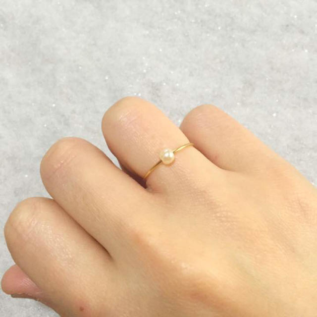 パールring(ˊ˘ˋ*)✧‧˚ ハンドメイドのアクセサリー(リング)の商品写真