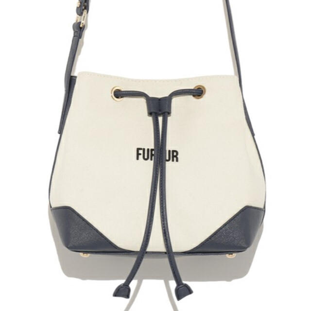 fur fur(ファーファー)のキャンバスショルダー巾着バッグ レディースのバッグ(ショルダーバッグ)の商品写真