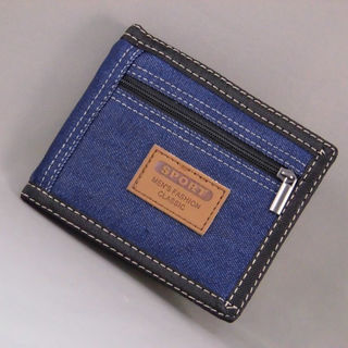 ☆ブルージーンズデザインがとてもお洒落！二つ折り財布★(折り財布)