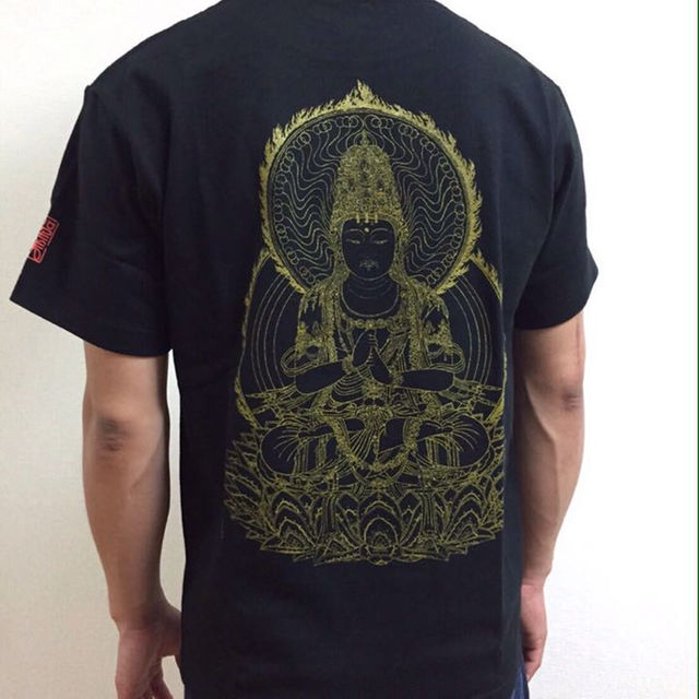 100％綿製　大日如来・仏画Ｔシャツ*黒　Ｓサイズ メンズのトップス(その他)の商品写真