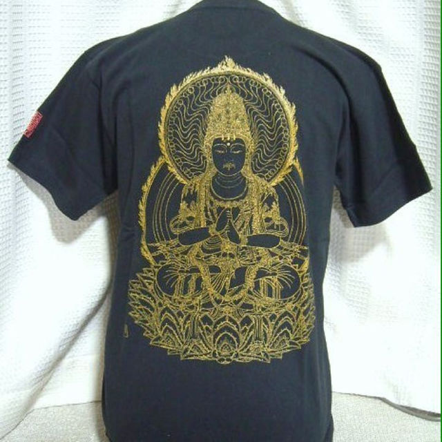 100％綿製　大日如来・仏画Ｔシャツ*黒　Ｓサイズ メンズのトップス(その他)の商品写真