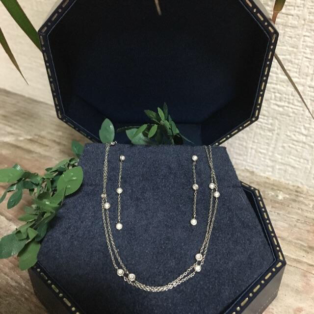 starjewelry Pt950 ダイヤ ステーションネックレス