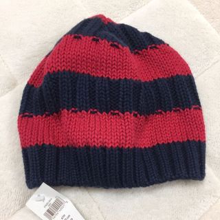 ベビーギャップ(babyGAP)の新品 48 50 ボーダー ニット帽(帽子)