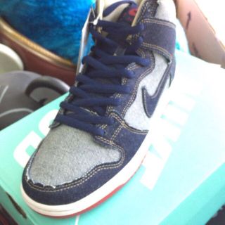 ナイキ(NIKE)のSB dunk hi デニム 27am(スニーカー)