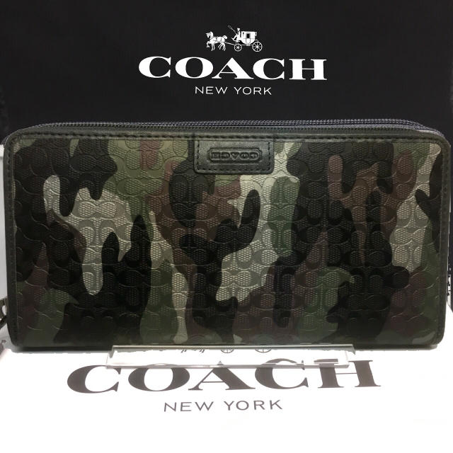 COACH(コーチ)の限定セール❣️新品コーチ長財布F74546マイクロシグ カモフラ迷彩柄 メンズのファッション小物(長財布)の商品写真