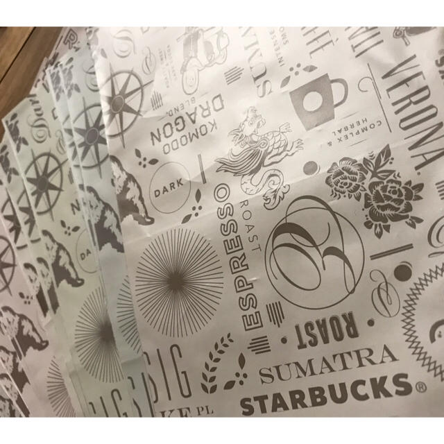Starbucks Coffee(スターバックスコーヒー)の送料込み！未使用✨スターバックス ラッピング袋15枚＆口閉留め具15枚 インテリア/住まい/日用品のオフィス用品(ラッピング/包装)の商品写真