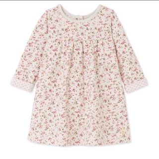 プチバトー(PETIT BATEAU)の新春限定セール【新品未使用】プチバトー チュビック小花プリントワンピース 24m(ワンピース)