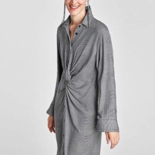 ザラ(ZARA)のしの様専用♡今期ZARA！！大人気♡グレインチェックワンピ♡(ロングワンピース/マキシワンピース)