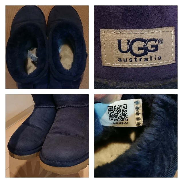 UGG クラシックミニ〈ネイビー＊24.0cm〉