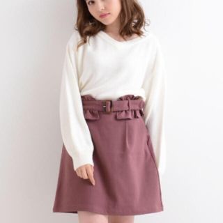 マジェスティックレゴン(MAJESTIC LEGON)のshiori様専用/ピンクMフリルベルトセットAラインスカート(ミニスカート)