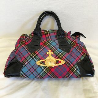 ヴィヴィアンウエストウッド(Vivienne Westwood)のレア ブルーマック特大ヤスミンバッグ ボストン ヴィヴィアン ヴィンテージ(ハンドバッグ)