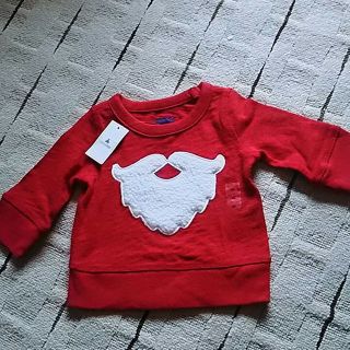 ベビーギャップ(babyGAP)の再値下★未使用 baby gap 60 サンタ🎅トレーナー(その他)