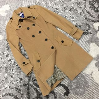 バーバリーブルーレーベル(BURBERRY BLUE LABEL)の格安★ クリーニング済★ バーバリー ブルーレーベル コート ベージュ 38(ロングコート)