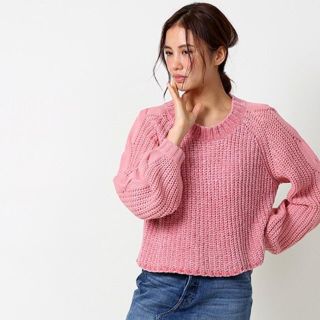 フリークスストア(FREAK'S STORE)のFREAK'S STORE モール糸ケーブル袖ボリュームニット(ニット/セーター)