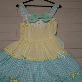 アンジェリックプリティー(Angelic Pretty)のAngelic Pretty カラフルギンガム JSK(ひざ丈ワンピース)