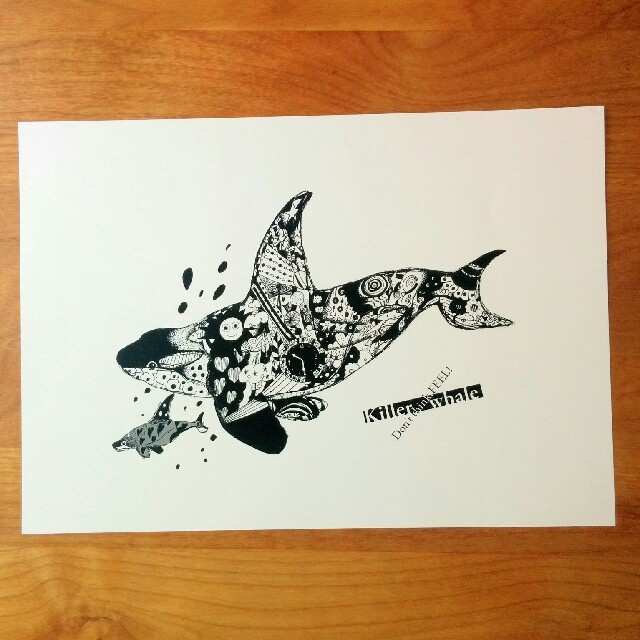 Killer Whale シャチ アートポスター インテリア モノトーン の通販 By Kiccom S Shop ラクマ