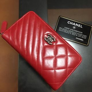 シャネル(CHANEL)の美品！CHANEL確実正規品♡ラウンドファスナーウォレット♡ボーイシャネル(財布)