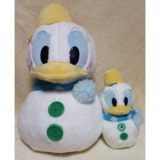 ディズニー(Disney)の新品★ディズニー★ドナルドダック雪だるまぬいぐるみ💙ぬいぐるみバッジTDL⭐(ぬいぐるみ)