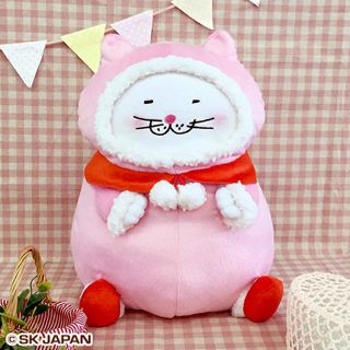 《大きい！30cm！》でぶねこ　おしゃれロンパース BIGぬいぐるみ【シロ】(その他)